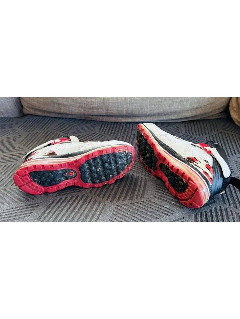 Air Jordan-vintage-Size 10.5-mid Top-Lace/Strap-Red,White,Black